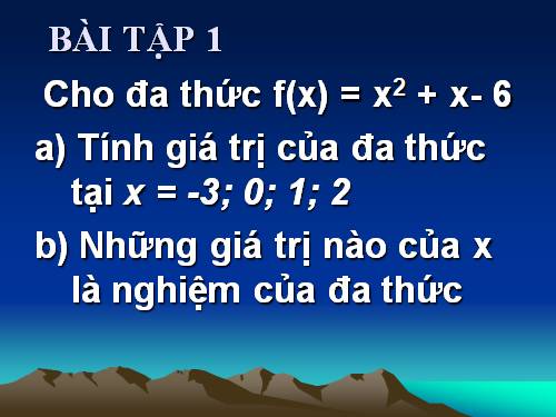 Các bài Luyện tập