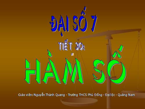 Chương II. §5. Hàm số