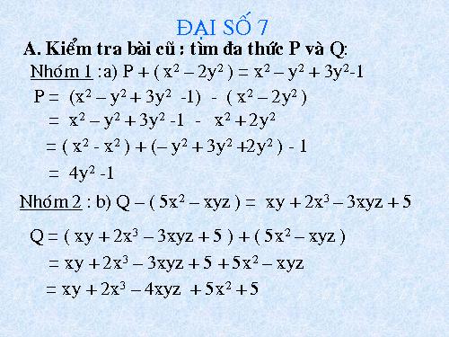 Các bài Luyện tập