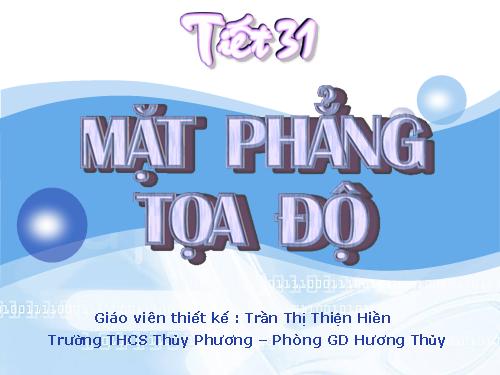 Chương II. §6. Mặt phẳng toạ độ