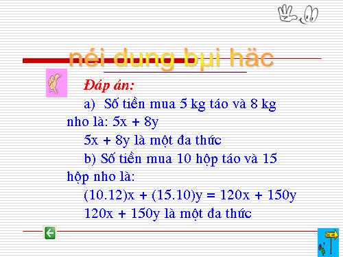 Chương IV. §5. Đa thức