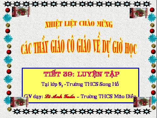 Các bài Luyện tập