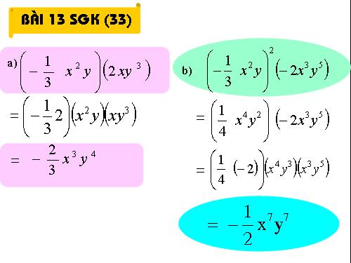 Chương IV. §4. Đơn thức đồng dạng