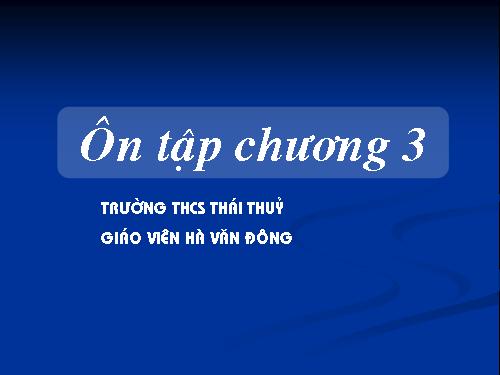 Ôn tập Chương III. Thống kê