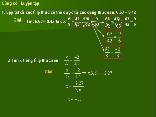 Các bài Luyện tập