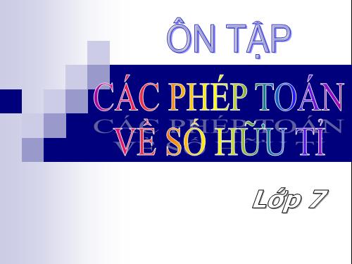 Các bài Luyện tập