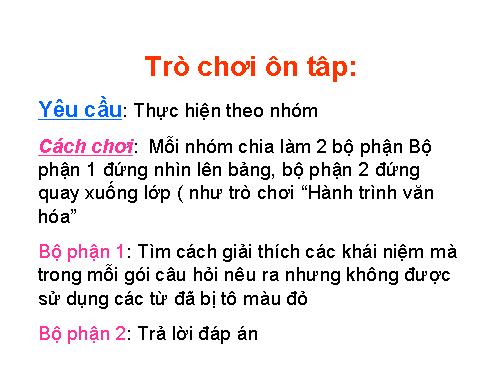 Ôn tập chương I: Số hữu tỉ. Số thực