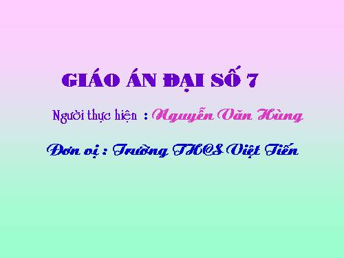 Chương IV. §5. Đa thức