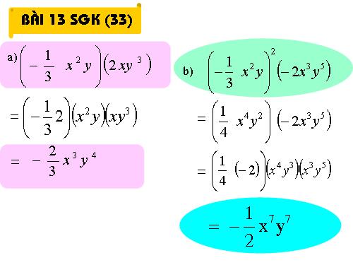 Chương IV. §4. Đơn thức đồng dạng