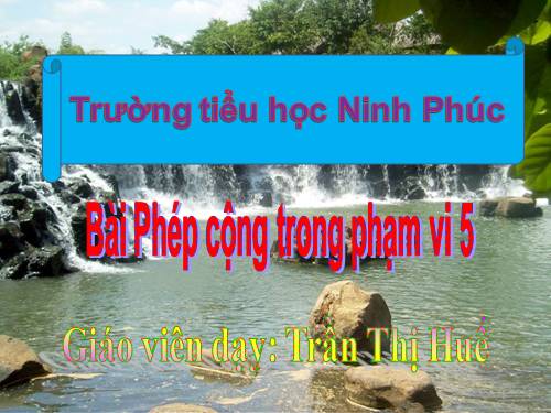 Phép cộng trong phạm vi 5