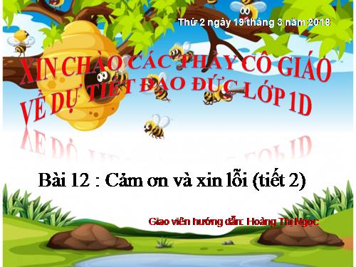 Bài 12. Cảm ơn và xin lỗi