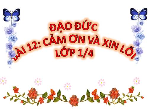 Bài 12. Cảm ơn và xin lỗi