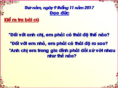 Bài 5. Lễ phép với anh chị, nhường nhịn em nhỏ