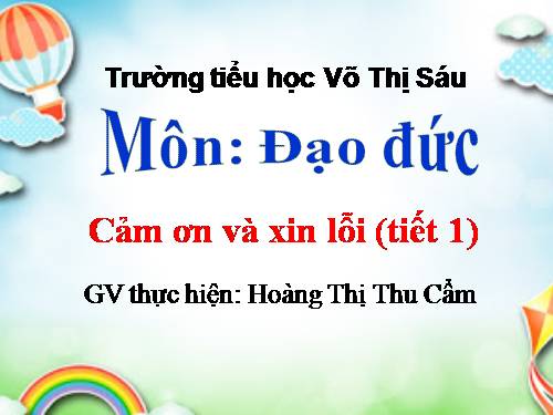 Bài 12. Cảm ơn và xin lỗi