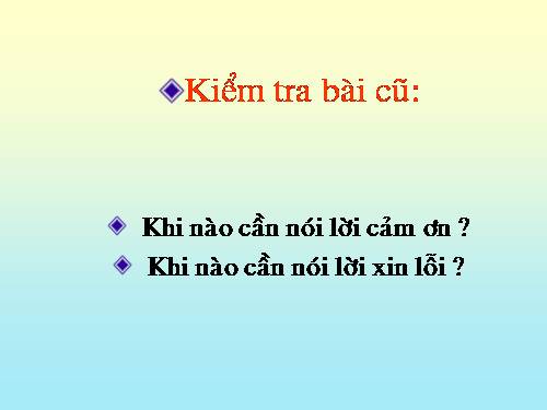 Bài 12. Cảm ơn và xin lỗi