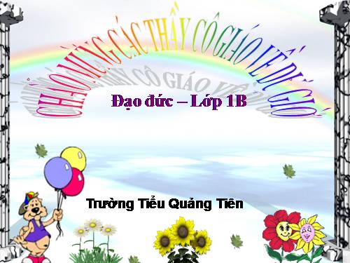 Bài 13. Chào hỏi và tạm biệt