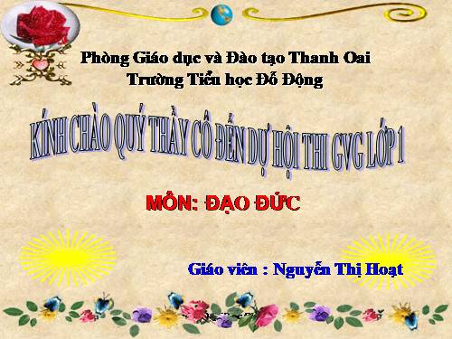 Bài 8. Trật tự trong trường học