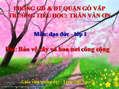 Bài 14. Bảo vệ hoa và cây nơi công cộng