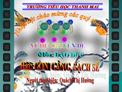 Bài 2. Gọn gàng, sạch sẽ