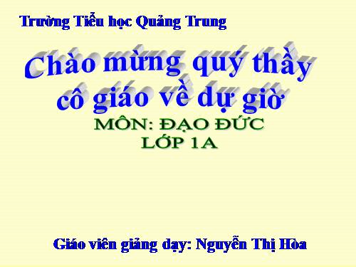 Bài 9. Lễ phép, vâng lời thầy giáo, cô giáo