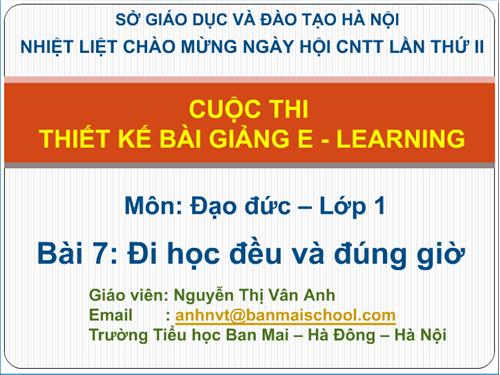 Bài 7. Đi học đều và đúng giờ