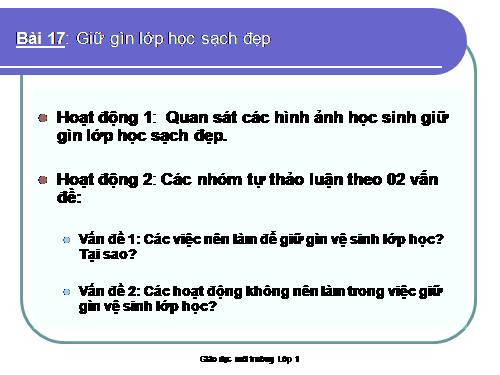 Bài 3. Giữ gìn sách vở, đồ dùng học tập