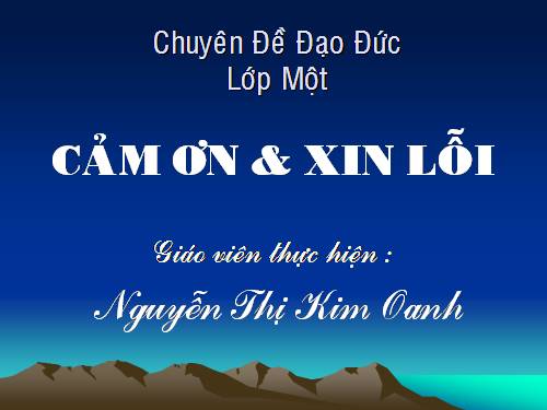 Bài 12. Cảm ơn và xin lỗi