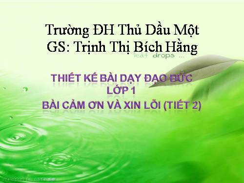 Bài 12. Cảm ơn và xin lỗi