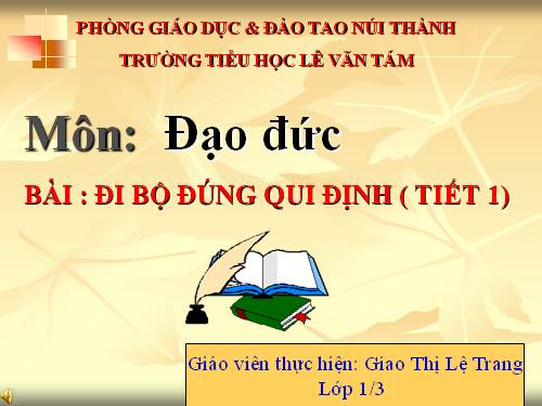 Bài 11. Đi bộ đúng quy định