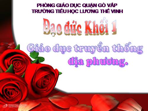 giáo dục truyền thống địa phương