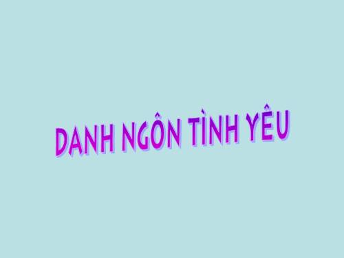 Danh ngôn tình yêu