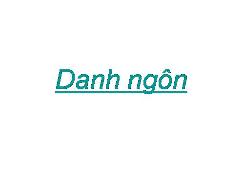 Danh ngôn cuộc sống