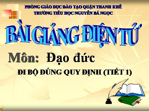 Bài 11. Đi bộ đúng quy định