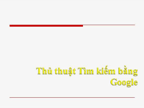 Tìm kiếm bằng Google