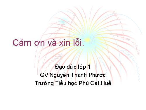 Bài 12. Cảm ơn và xin lỗi