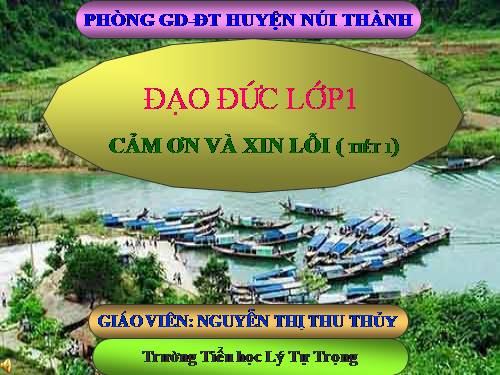 Bài 12. Cảm ơn và xin lỗi