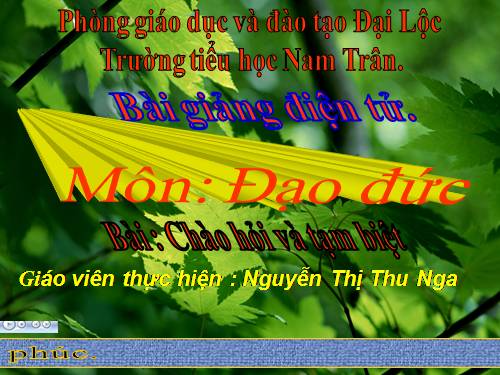 Bài 13. Chào hỏi và tạm biệt