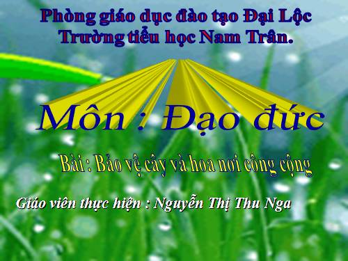 Bài 14. Bảo vệ hoa và cây nơi công cộng