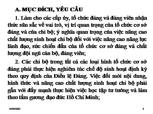 SINH HOA CHI BO