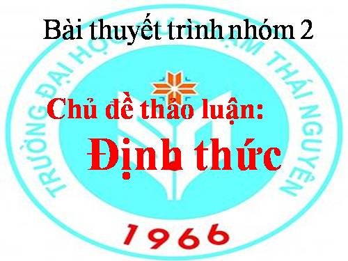 giới thiệu định thức