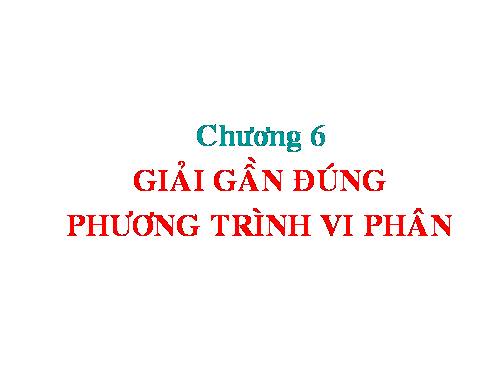 Giải gần đúng phương trình vi phân