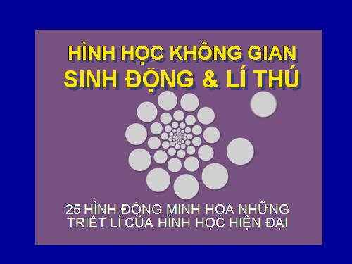 HÌNH HỌC KHÔNG GIAN SINH ĐỘNG