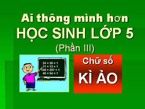 Ai thông mình P III.ppt