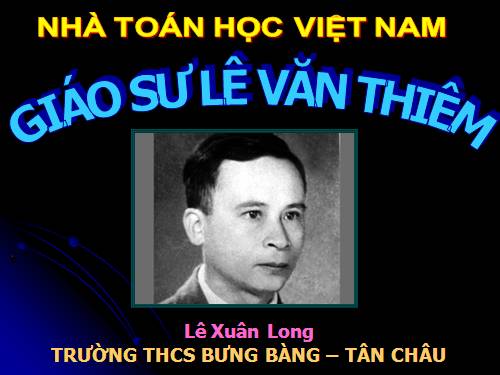 Giáo sư Lê Văn Thiêm