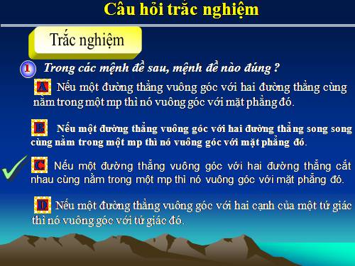 đường thẳng vuông góc với mặt phẳng tiết 1 rất hay