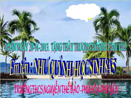 TẶNG THẦY  20-11