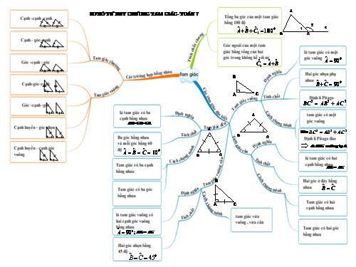 Sơ đò tư duy ôn tập chương tam giác