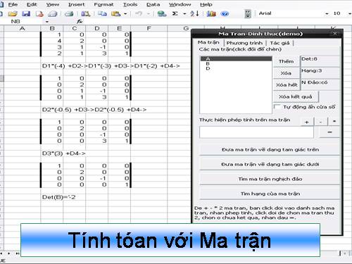 Làm việc với Ma trận