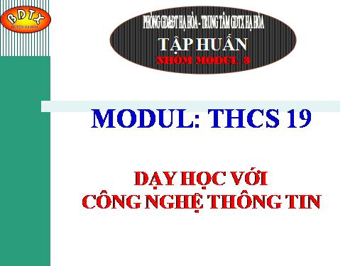 BDTX MÔ ĐUN 19 THCS