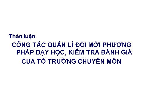 Tập huấn TTCM hè